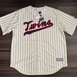 Kenny Vargas #19 Minnesota Twins MLB Ivory Pinstripe Stitched Jersey Sz XL NWT